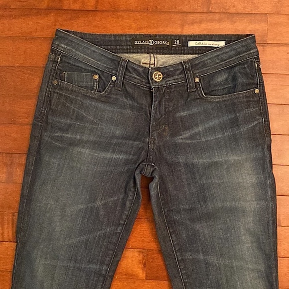 Dylan George Cara Low Rise Skinny Blue SZ 28  Designer Y2K Style Denim Jeans - Picture 2 of 10